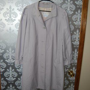 Astor One Raincoat Womens Size 12 Rain Coat Grey Pleated Vintage